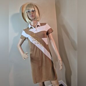 Cotton Polo Dress Hilfiger Gold Embroidered Logo Striped Classic T Shirt Dress